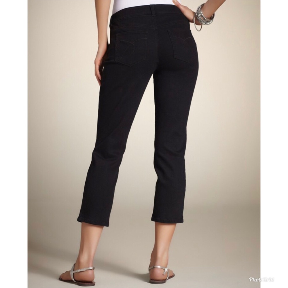 NWT CHICO’S 5 Pocket Crop Black Jeans Sz 0 $89! - Picture 2 of 8